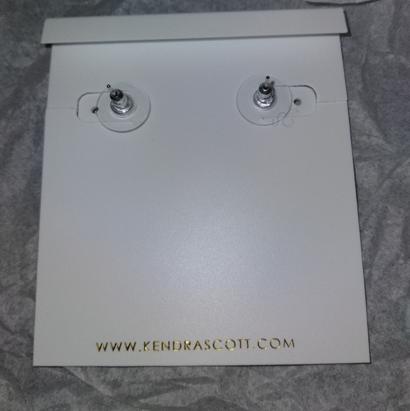 NEW Kendra Scott Juliette White Crystal Rhodium Silver Drop Earrings - Picture 7 of 14